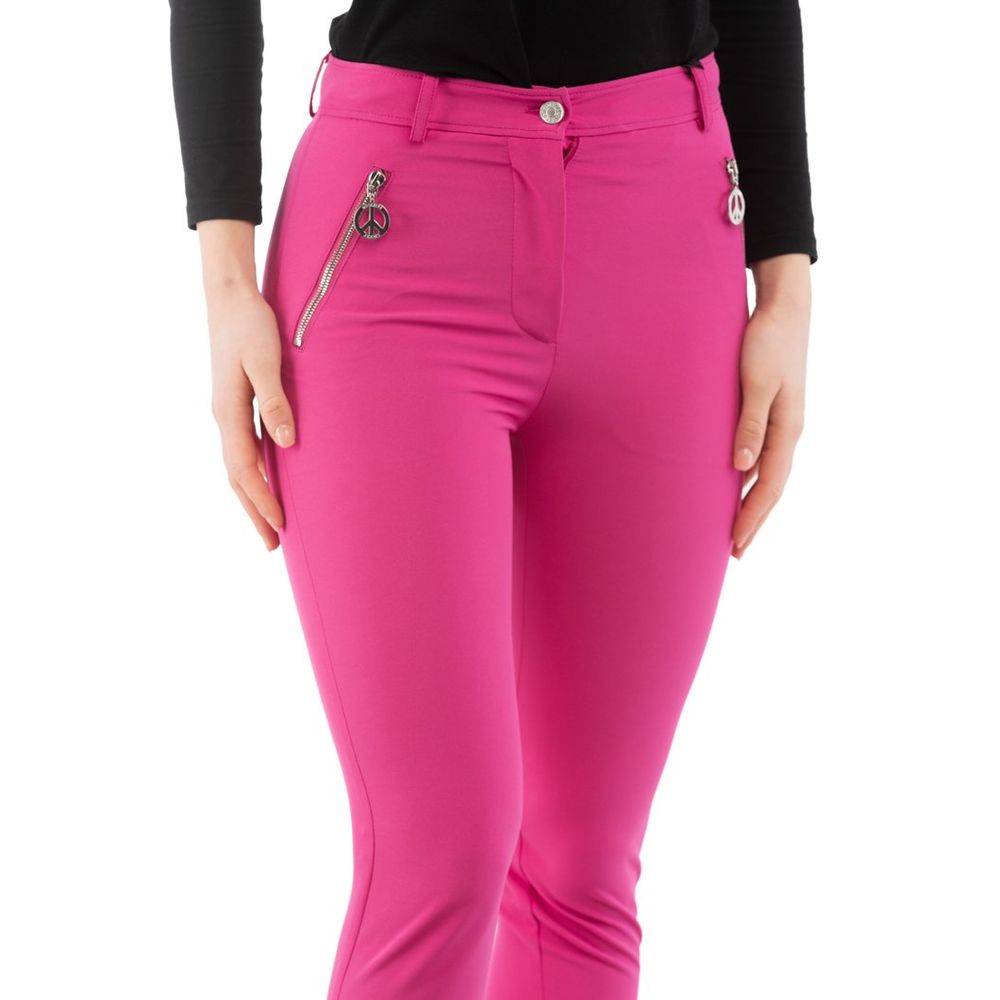 Moschino Pinke Freizeithose aus Polyester