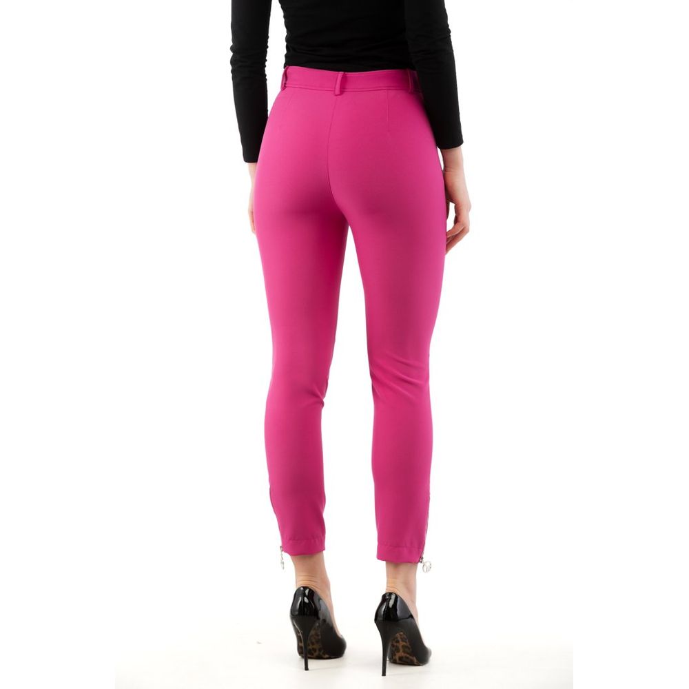 Moschino Pinke Freizeithose aus Polyester