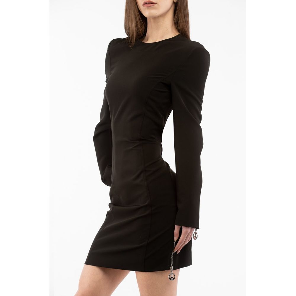 Moschino Schwarzes Freizeitkleid aus Polyester