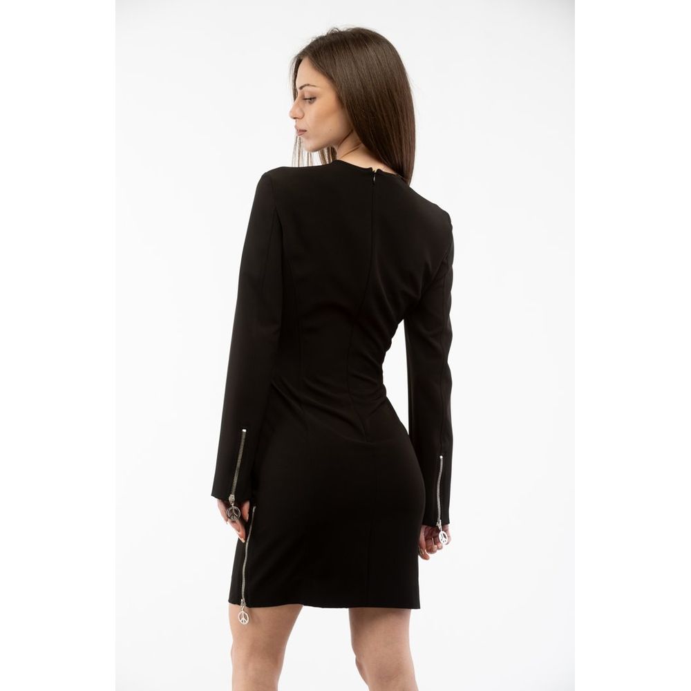 Moschino Schwarzes Freizeitkleid aus Polyester