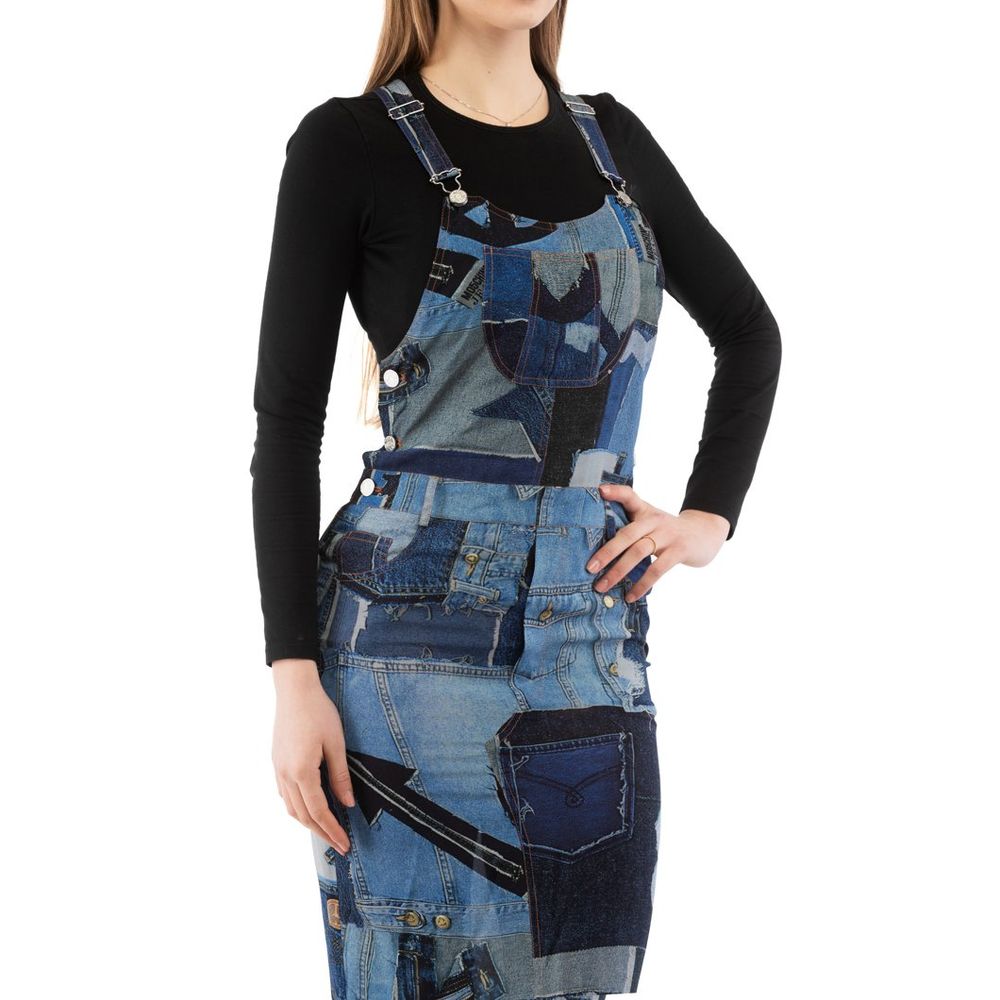 Moschino Mehrfarbige Cropped Jeans aus Viskose