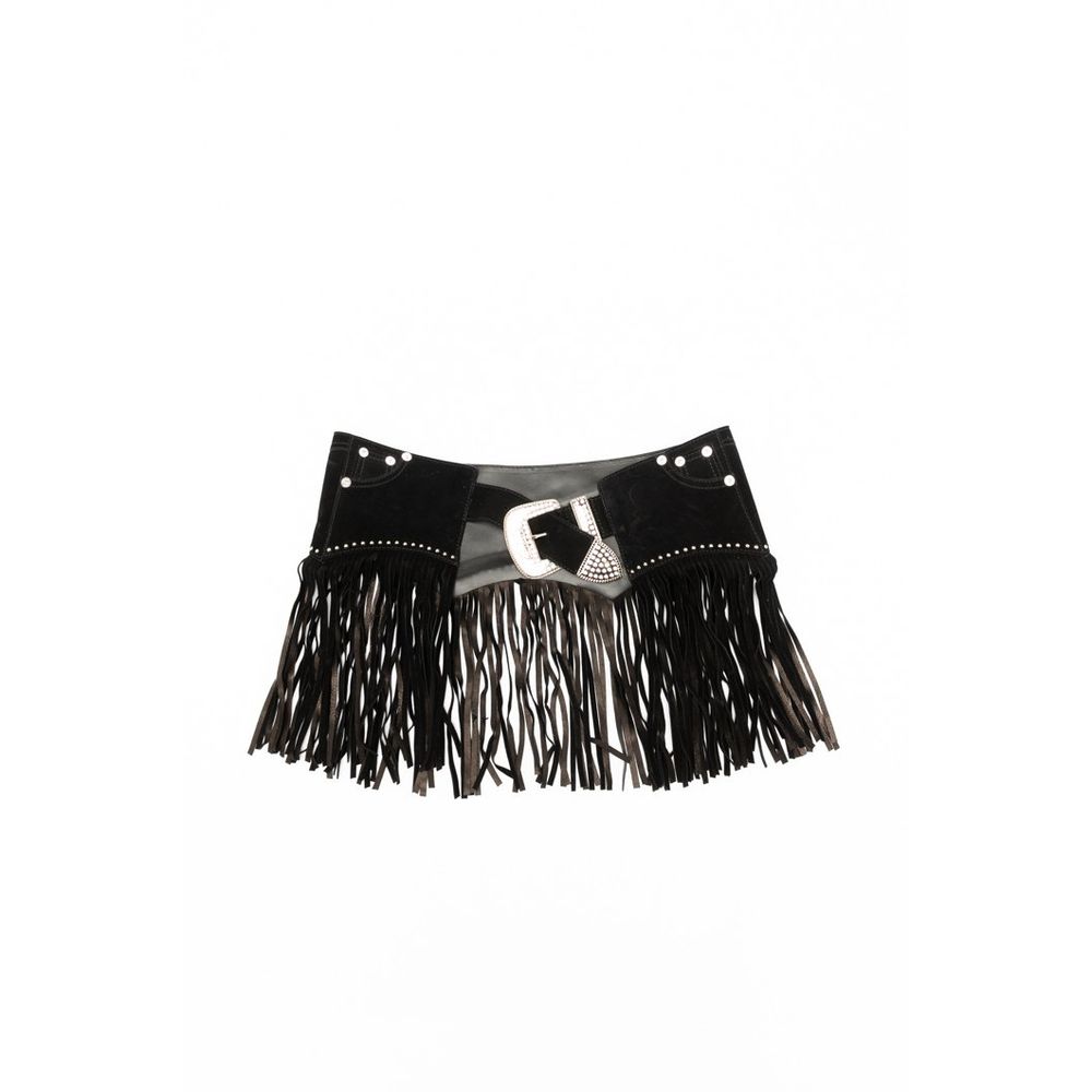 Moschino Mehrfarbiger Polyester-Gürtel mit hohem Bund und Gürtel