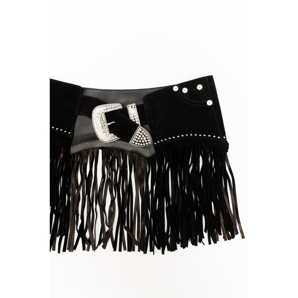 Moschino Mehrfarbiger Polyester-Gürtel mit hohem Bund und Gürtel