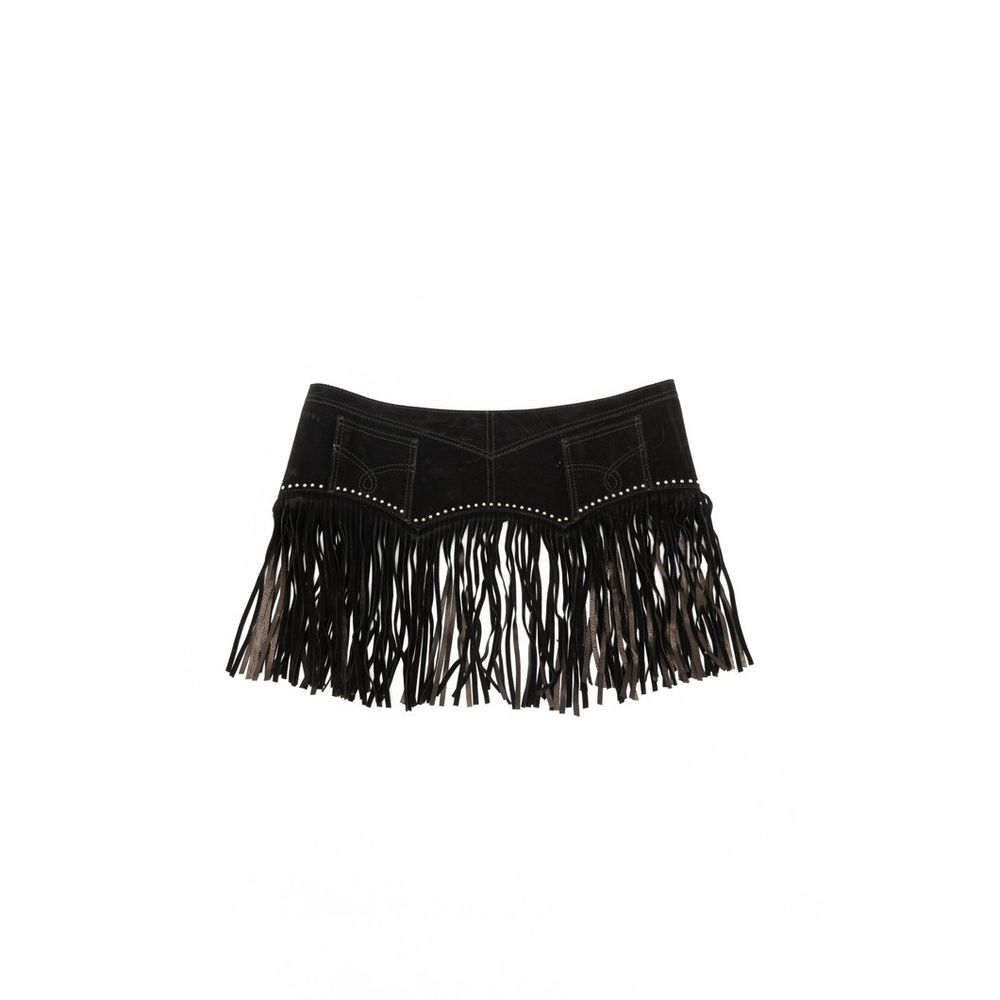 Moschino Mehrfarbiger Polyester-Gürtel mit hohem Bund und Gürtel