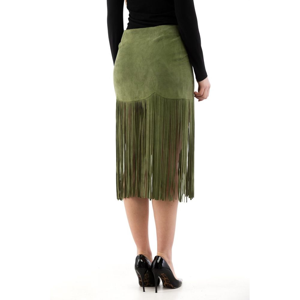 Moschino Zweifarbiger Baumwoll-Midirock