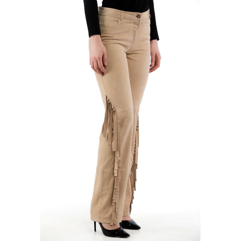 Moschino Beige Baumwollhose für den Alltag