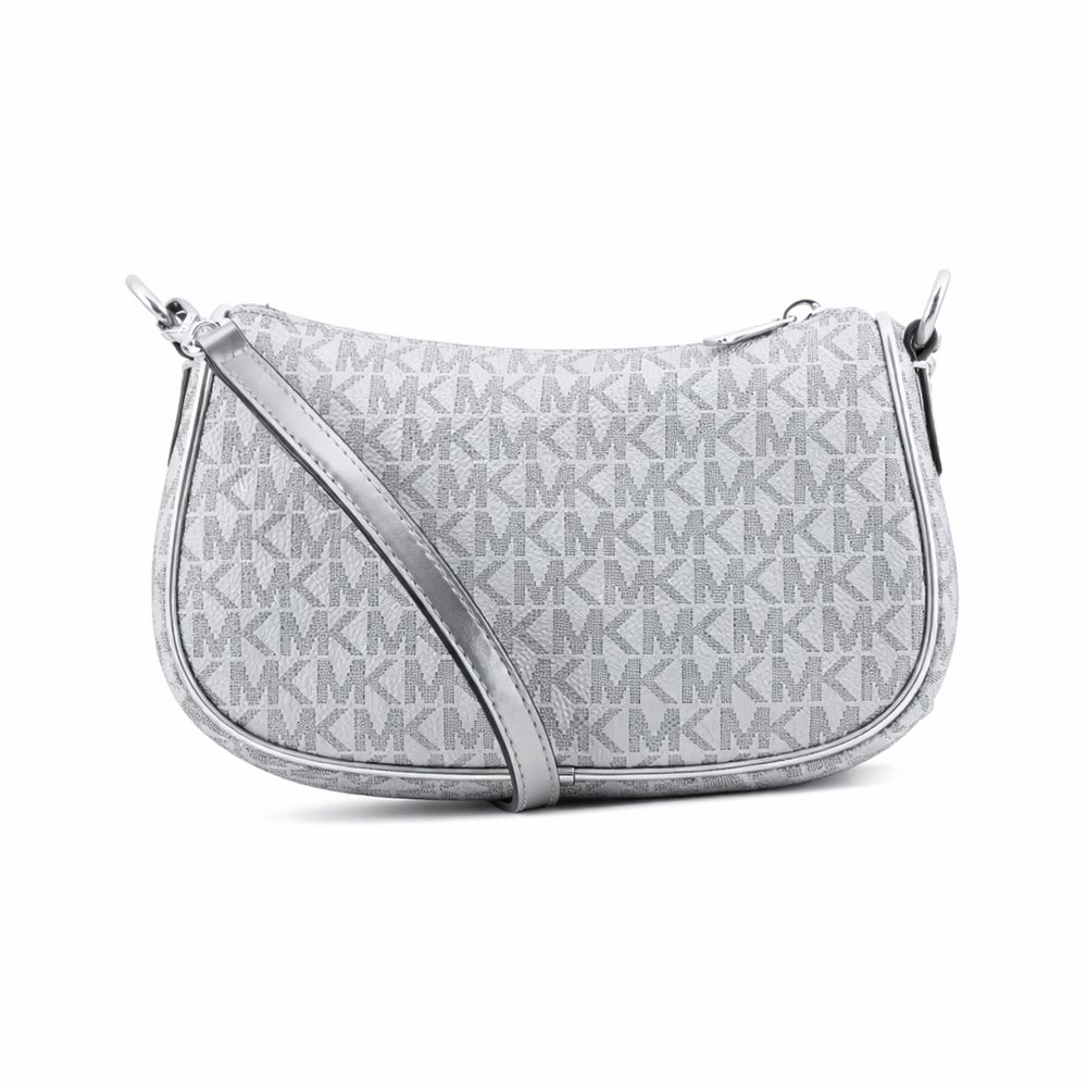 Michael Kors Graue Canvas Umhängetasche