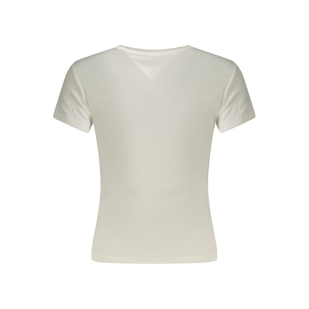 Tommy Hilfiger Weißes Baumwoll-T-Shirt für Damen