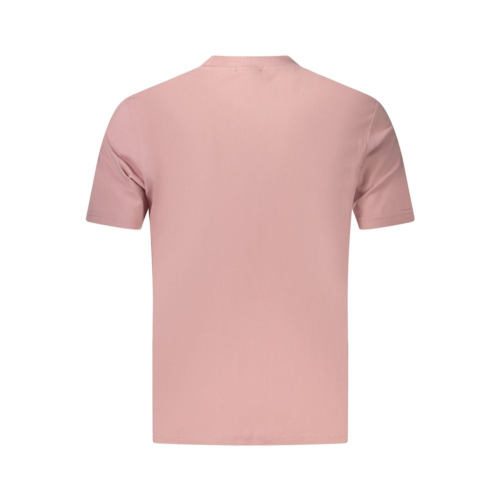 Napapijri Rosa Baumwoll-T-Shirt für Herren