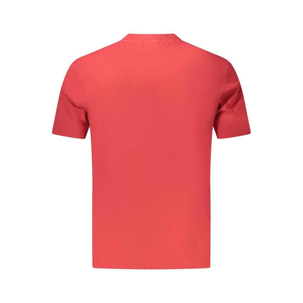 Napapijri Rotes Baumwoll-T-Shirt für Herren