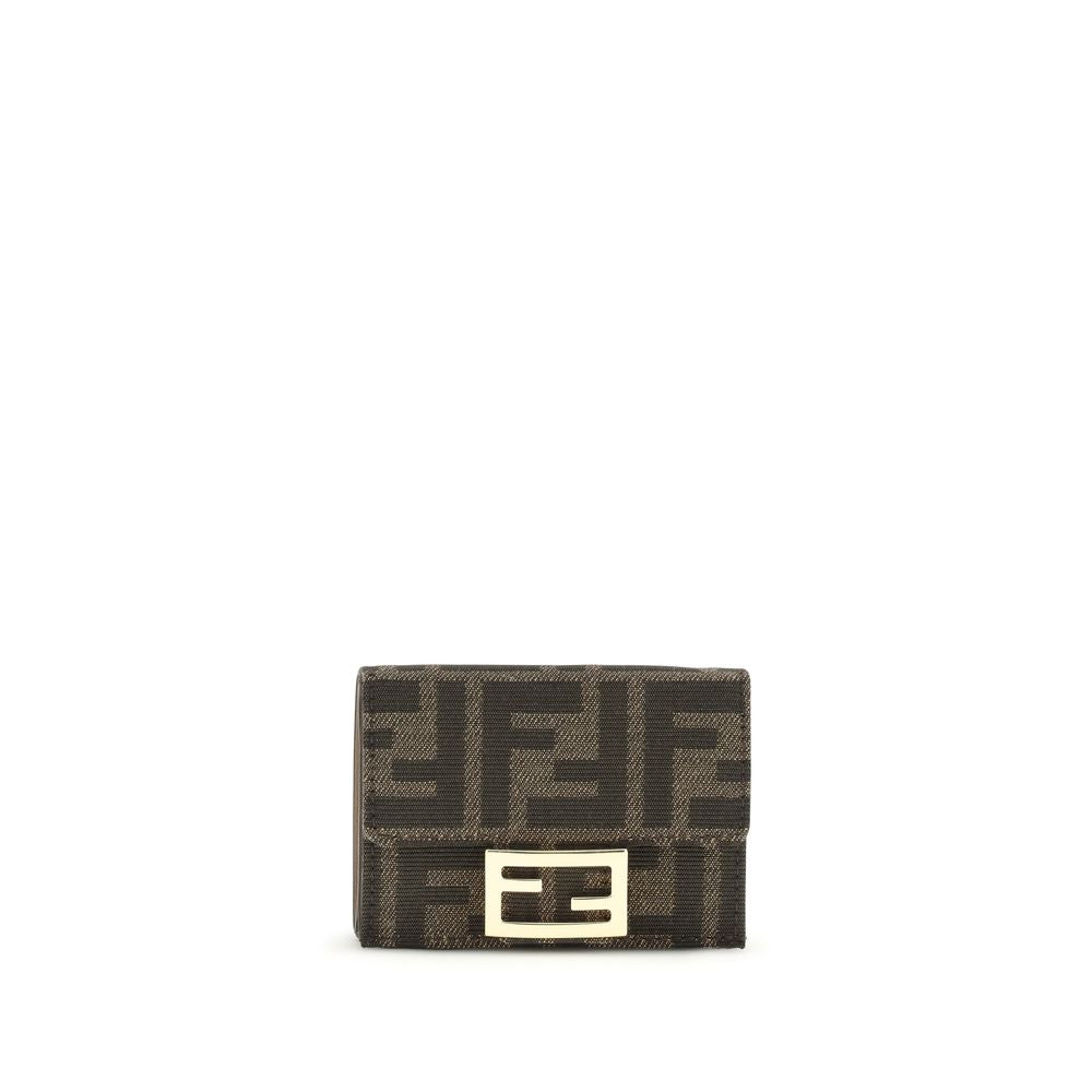 Fendi Braune Stoffgeldbörse