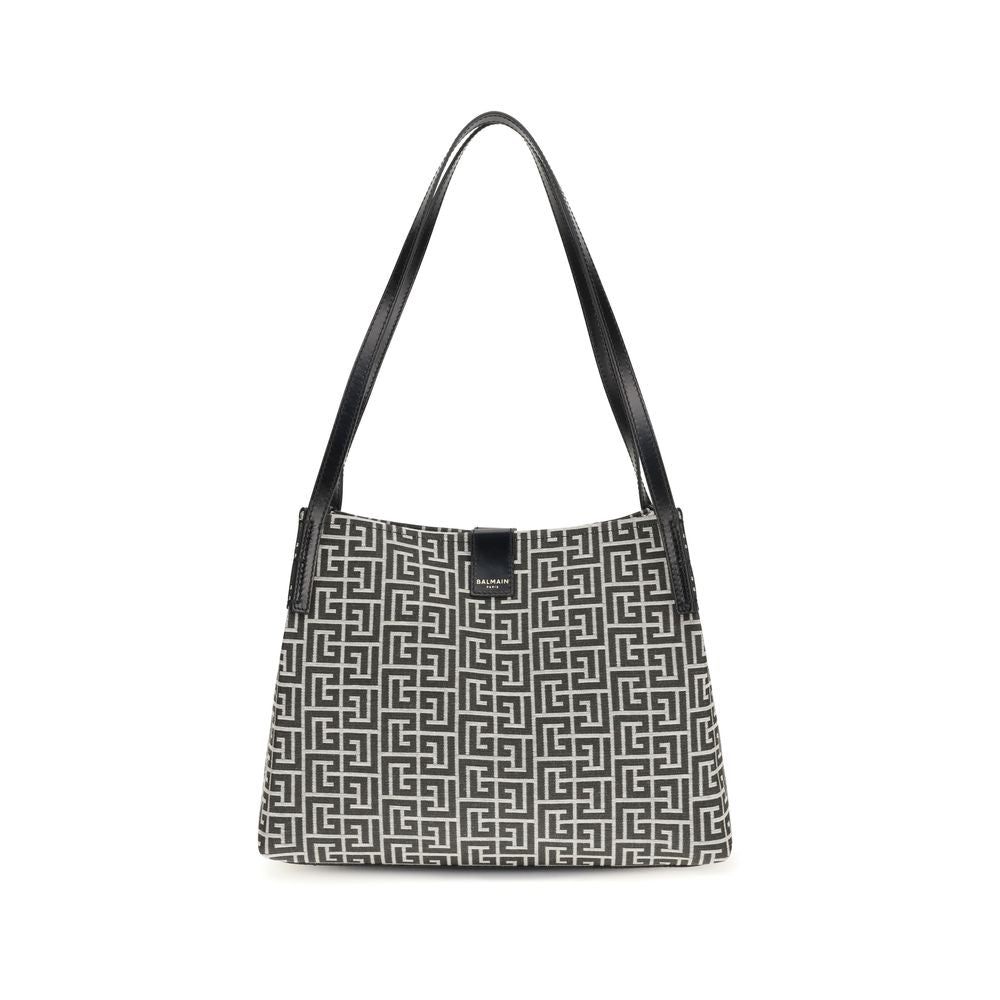Balmain Schwarze Schultertasche aus Baumwolle