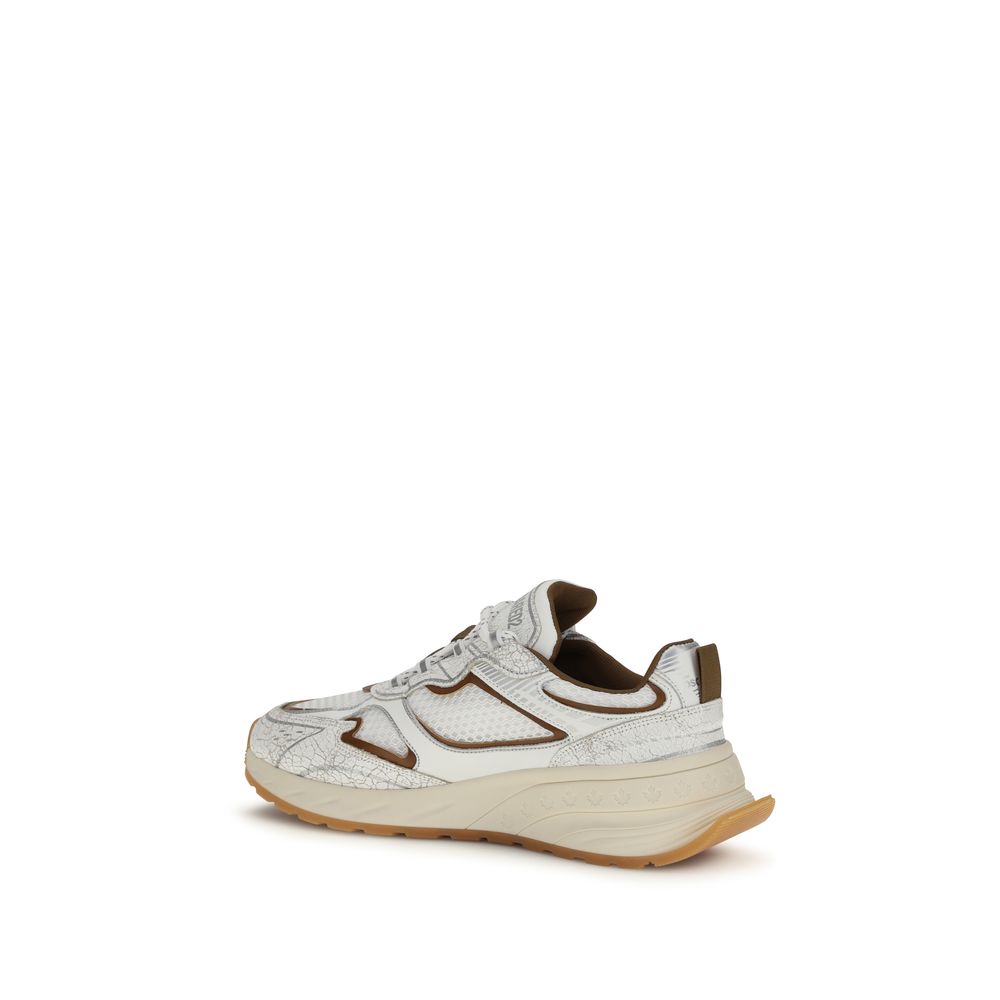 Dsquared² Weiße Bos Taurus Kalbsleder Athletic Sneaker