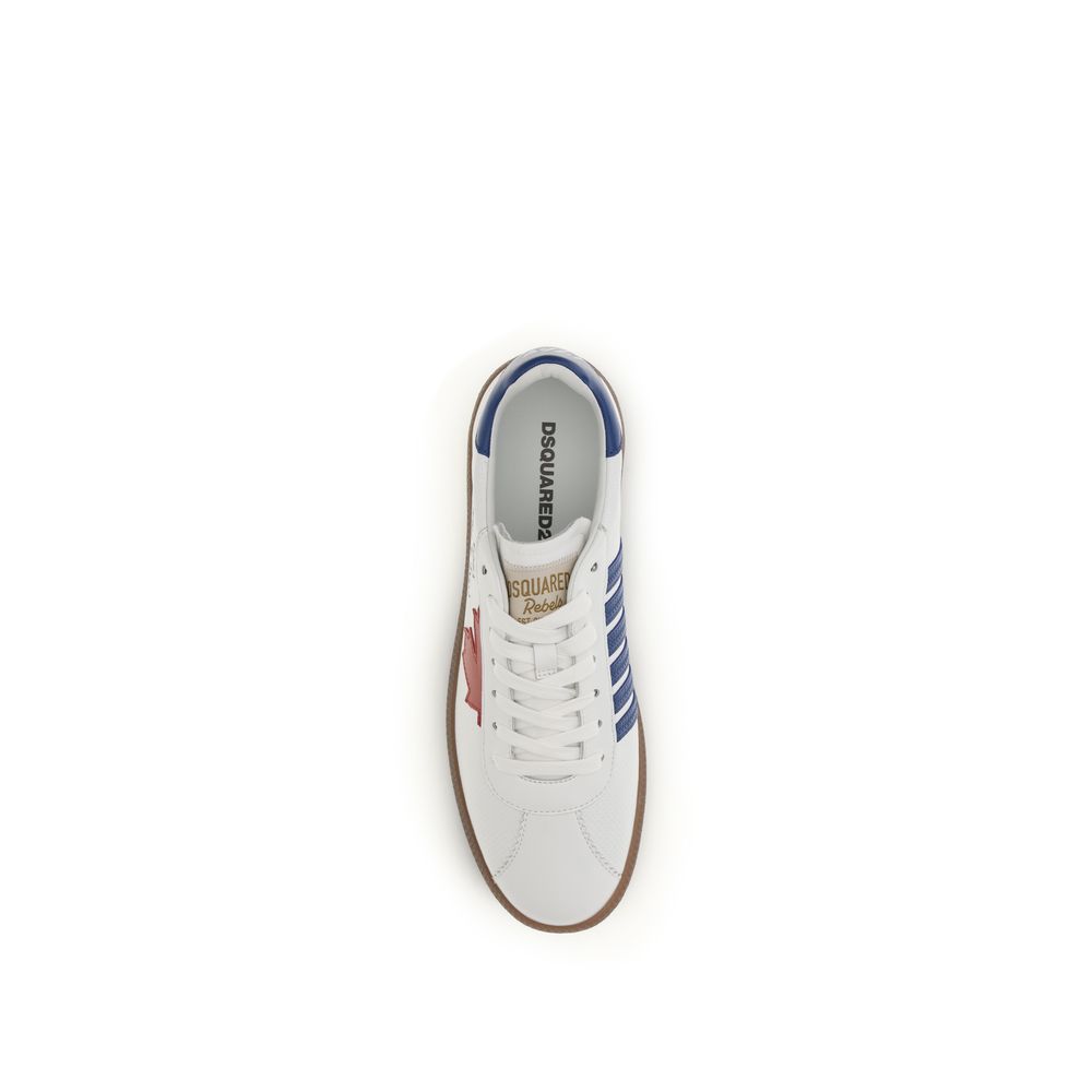 Dsquared² Weiße Bos Taurus Kalbsleder Chunky Sneaker