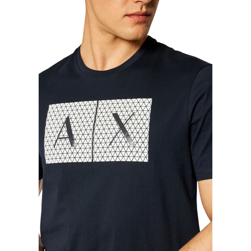 Armani Exchange Blaues Baumwoll-T-Shirt