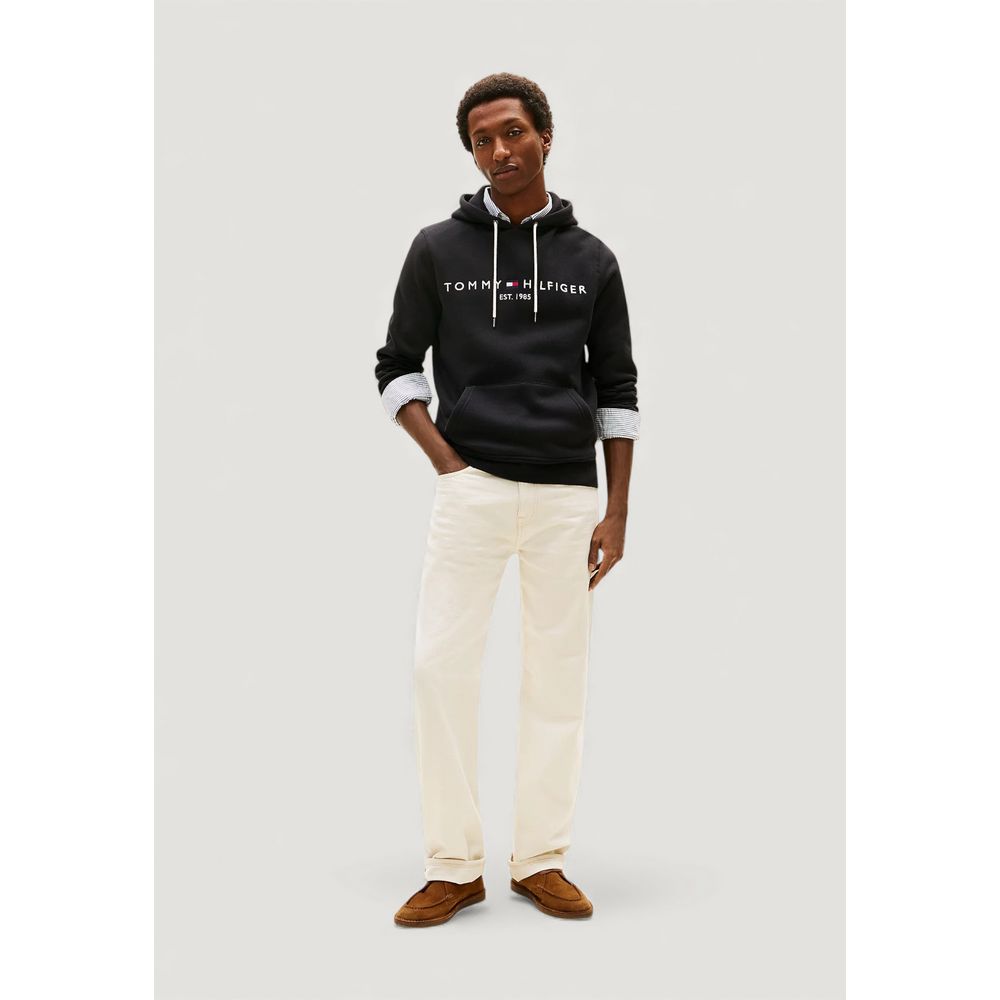Tommy Hilfiger Schwarzer Baumwoll-Hoodie