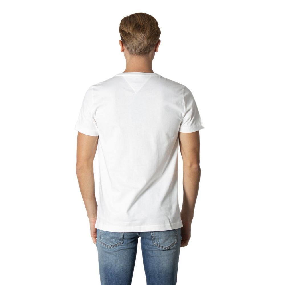 Tommy Hilfiger Cremefarbenes Baumwoll-T-Shirt