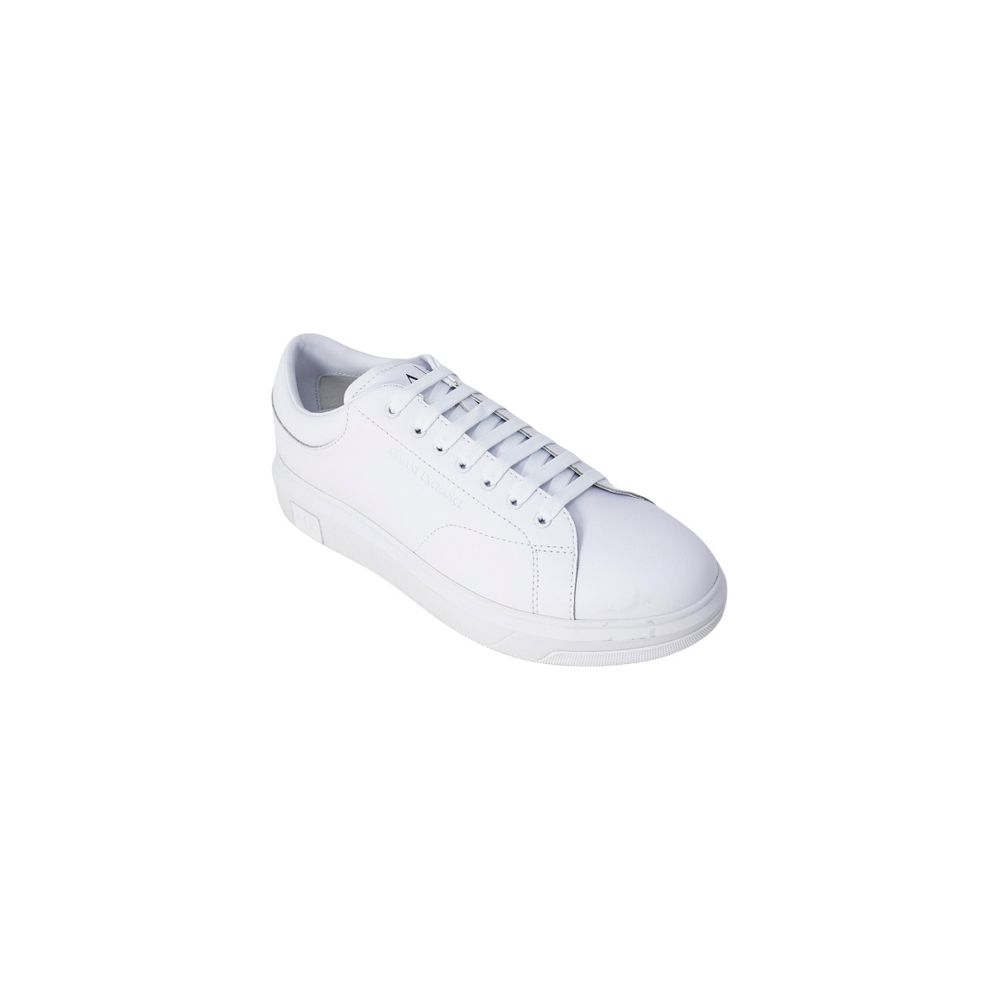 Armani Exchange Weiße Leder Low-Top-Sneaker