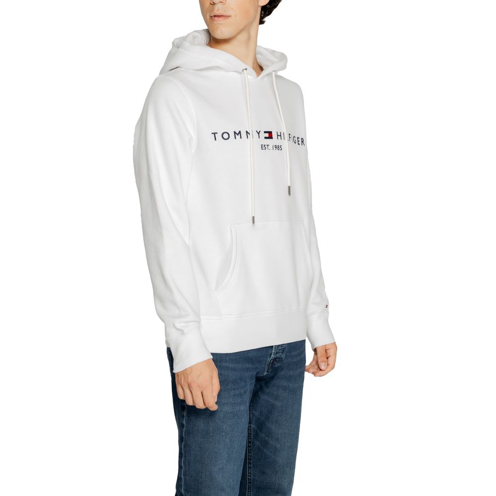 Tommy Hilfiger Weiße Baumwoll-Kapuzenpullover