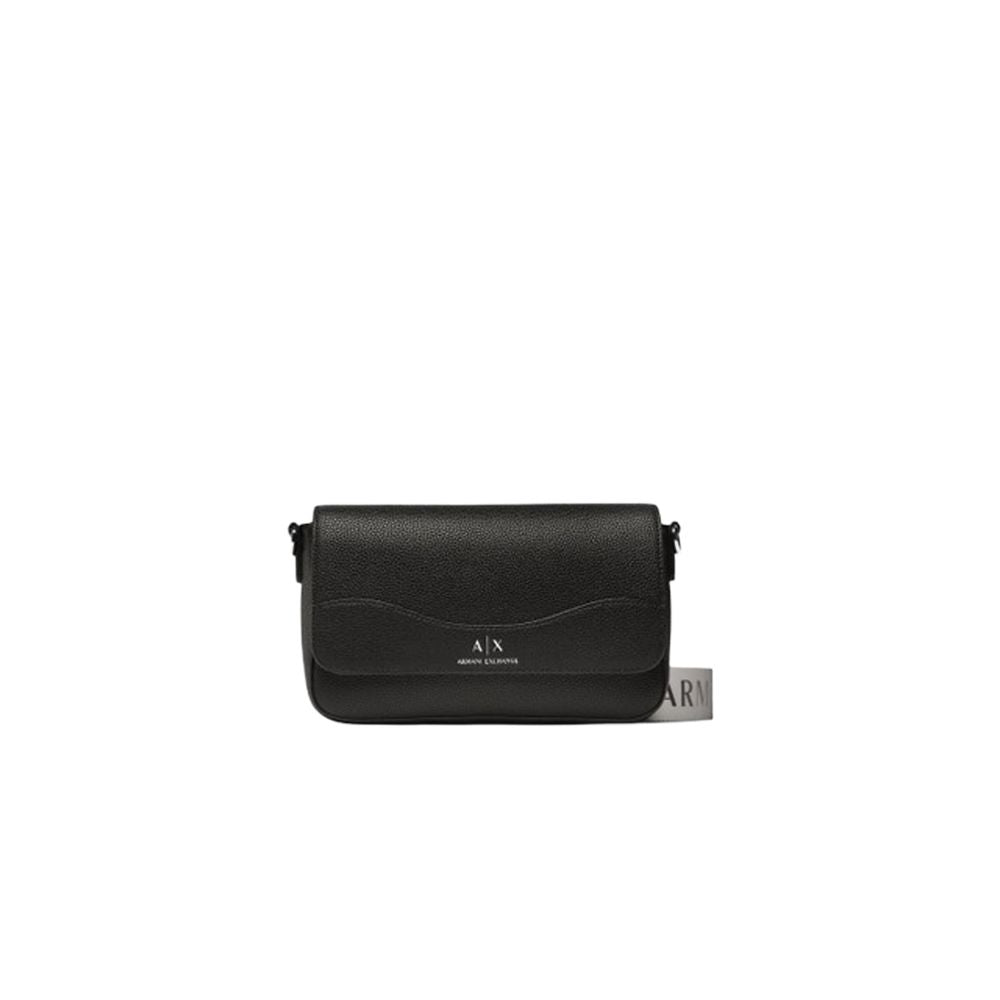 Armani Exchange Schwarze Kunstleder-Handtasche