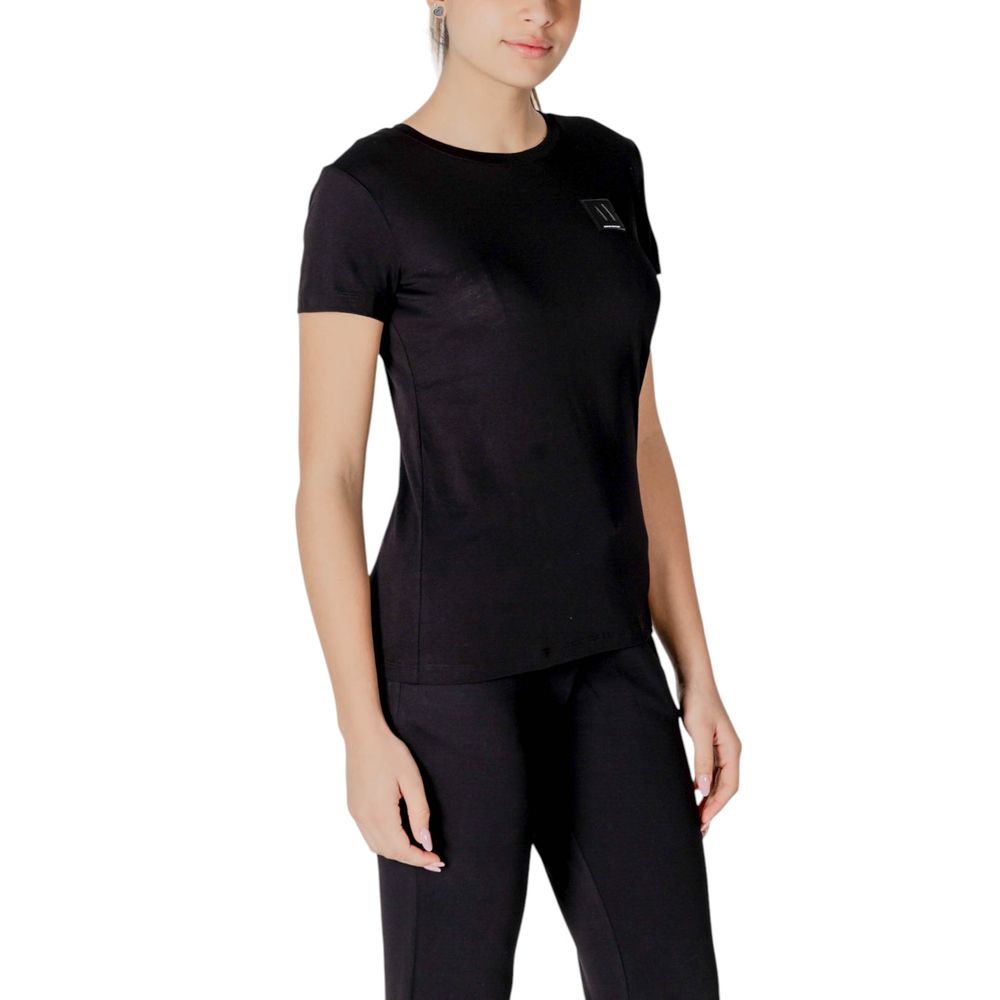 Armani Exchange Schwarzes Baumwoll-T-Shirt