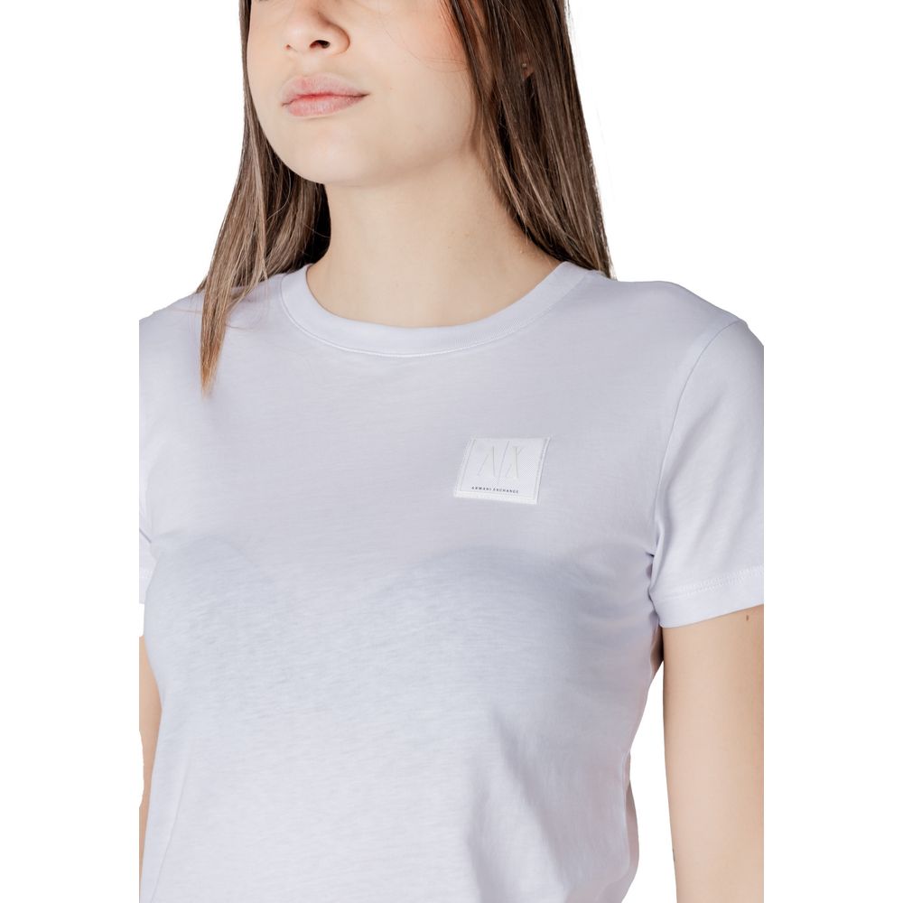 Armani Exchange Weißes Baumwoll-T-Shirt