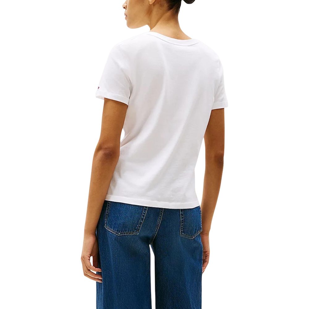 Tommy Hilfiger Weißes T-Shirt aus recycelter Baumwolle