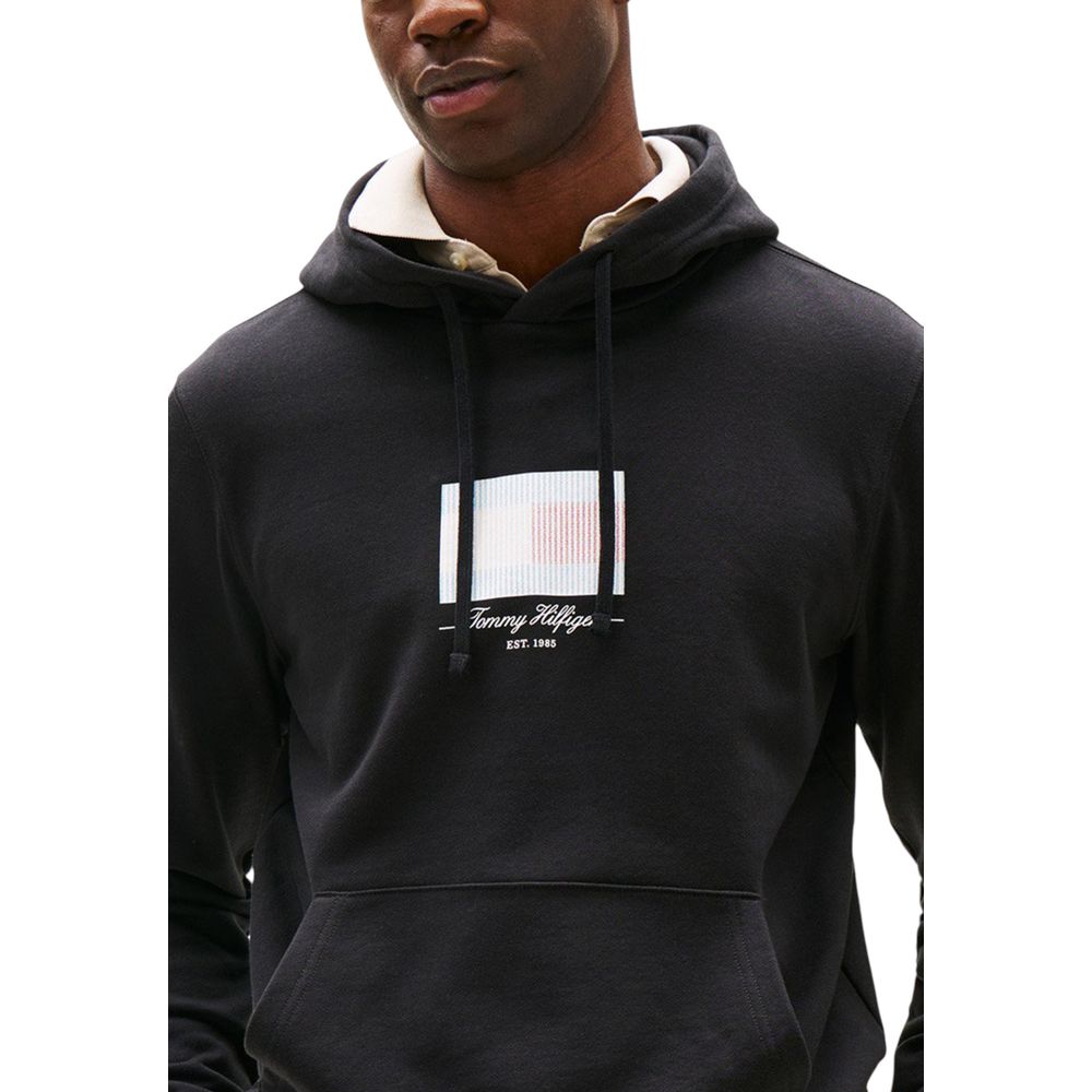 Tommy Hilfiger Schwarzer Hoodie aus recycelter Baumwolle