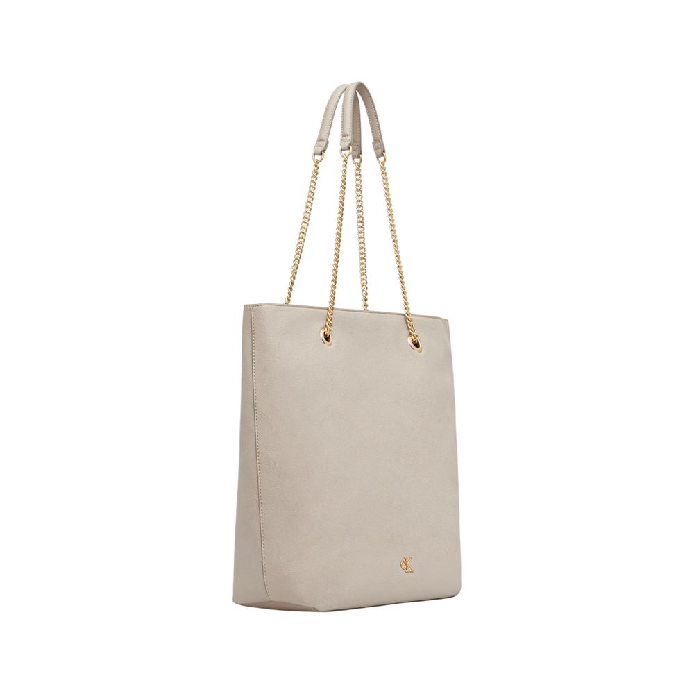 Calvin Klein Beige Polyethylene Handtasche