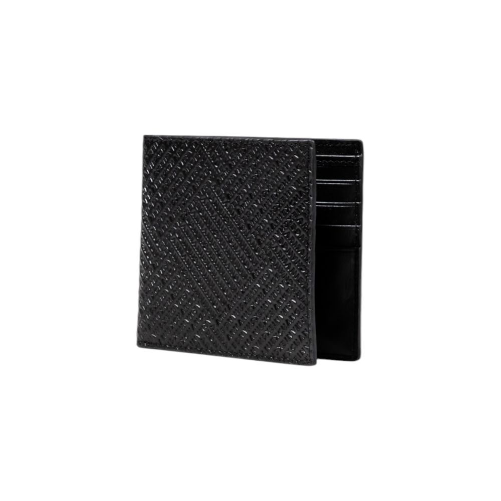 Armani Exchange Schwarzes Lederportemonnaie