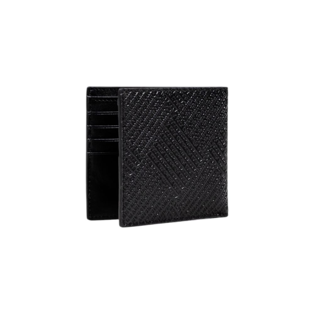 Armani Exchange Schwarzes Lederportemonnaie