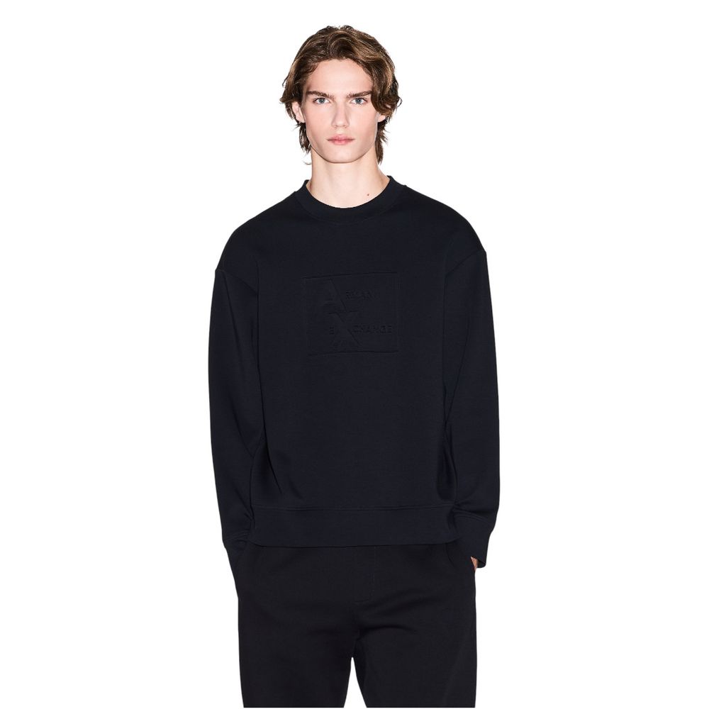 Armani Exchange Schwarzer Baumwoll-Sweatshirt