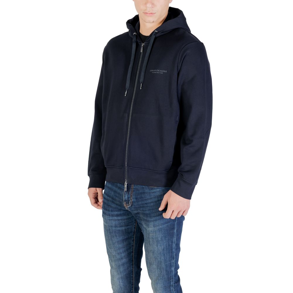 Armani Exchange Blauer Baumwoll-Hoodie