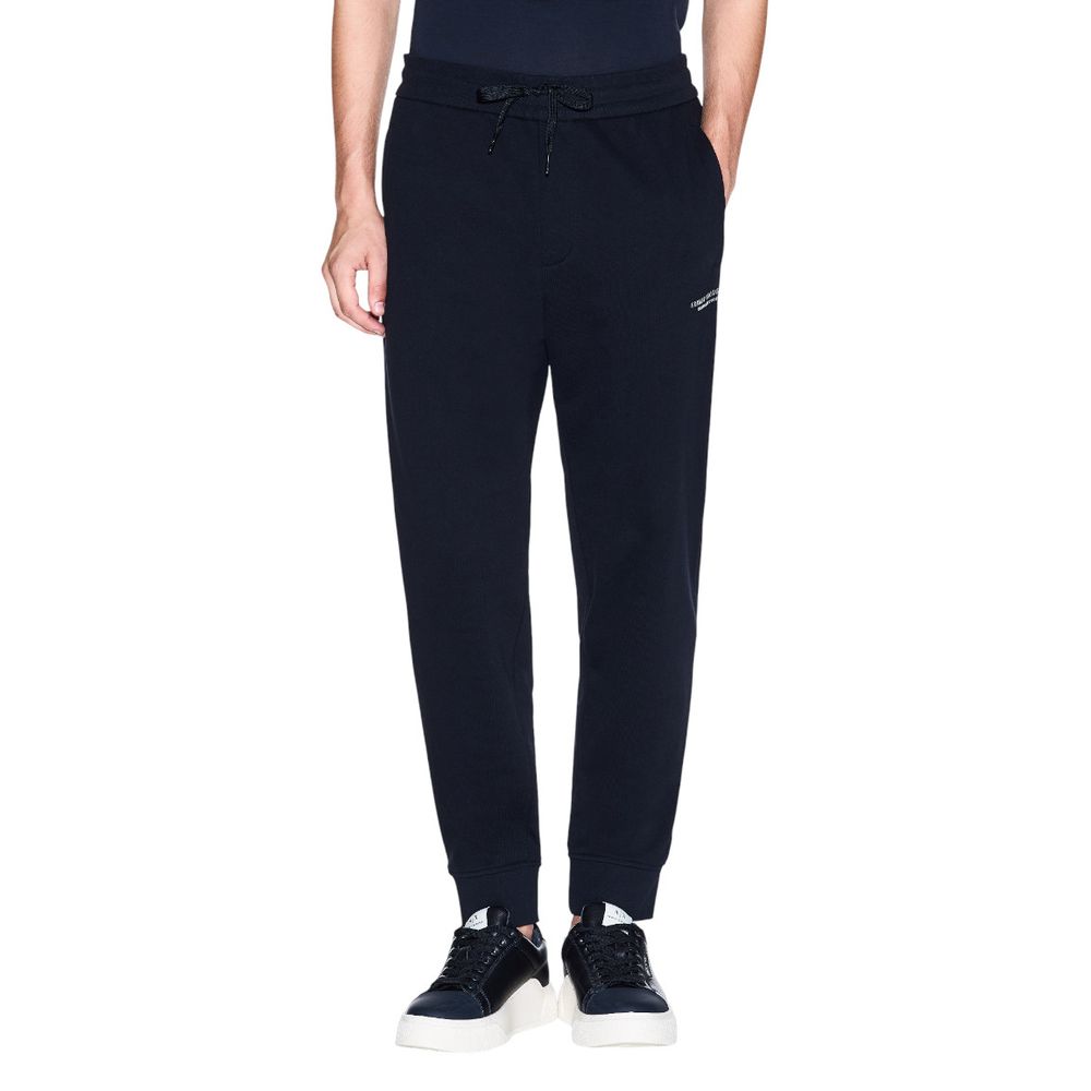 Armani Exchange Blaue Baumwoll-Jogginghose (Sporthose)