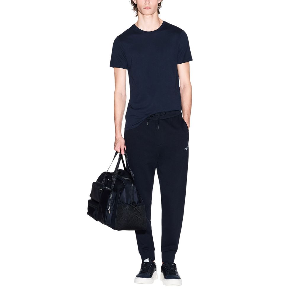 Armani Exchange Blaue Baumwoll-Jogginghose (Sporthose)