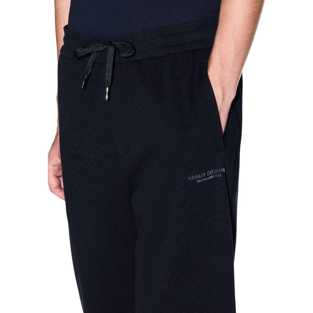 Armani Exchange Blaue Baumwoll-Jogginghose (Sporthose)