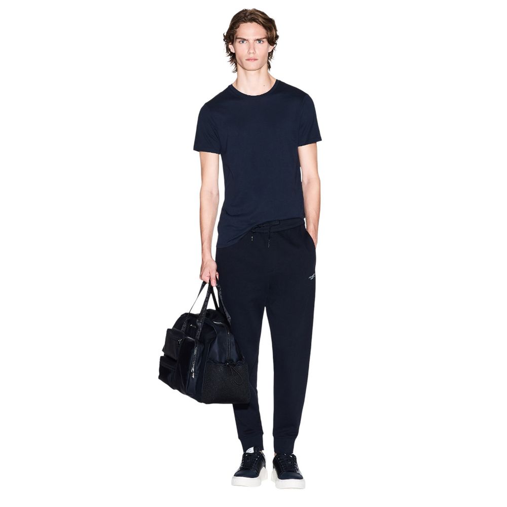 Armani Exchange Blaue Baumwoll-Jogginghose (Sporthose)