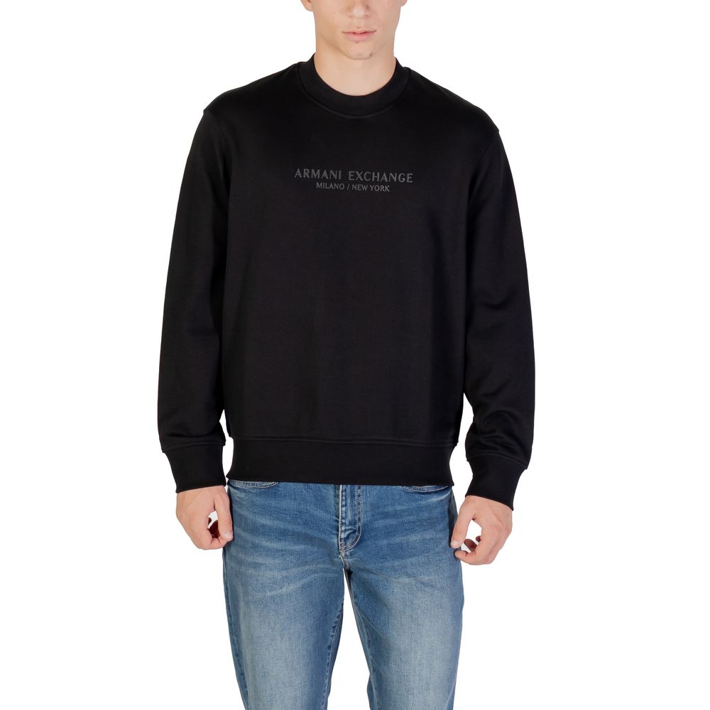 Armani Exchange Schwarzer Baumwoll-Sweatshirt