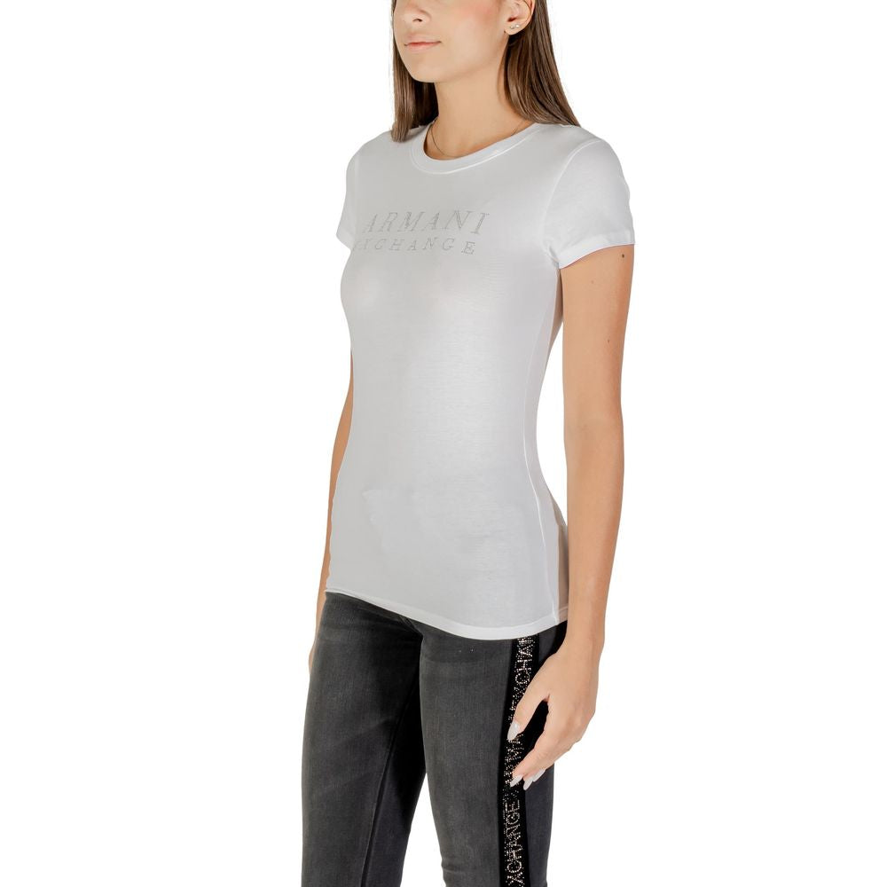 Armani Exchange Weißes Baumwoll-T-Shirt