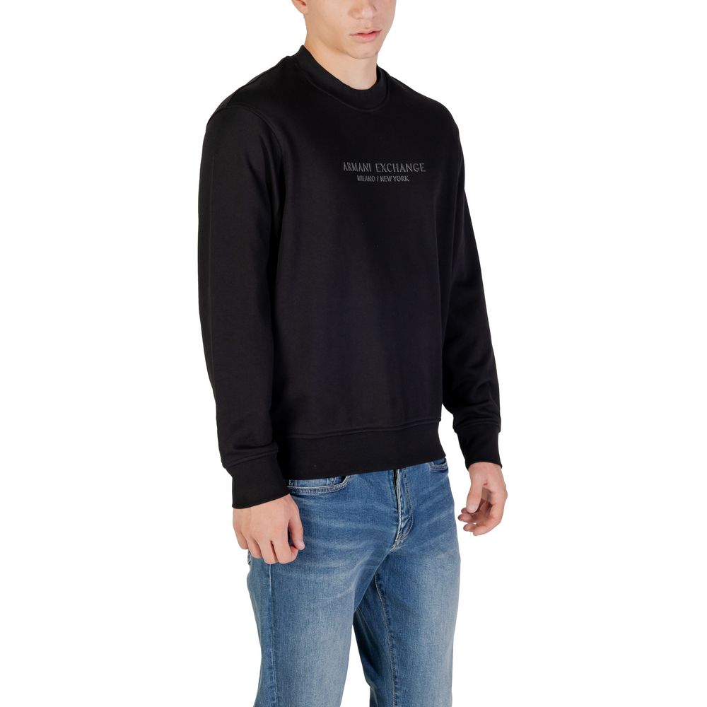 Armani Exchange Schwarzer Baumwoll-Sweatshirt
