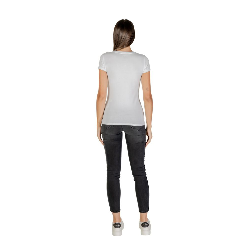 Armani Exchange Weißes Baumwoll-T-Shirt
