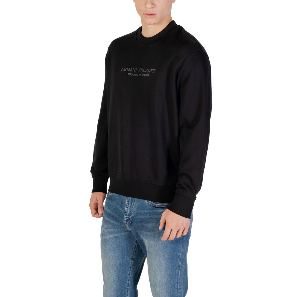 Armani Exchange Schwarzer Baumwoll-Sweatshirt