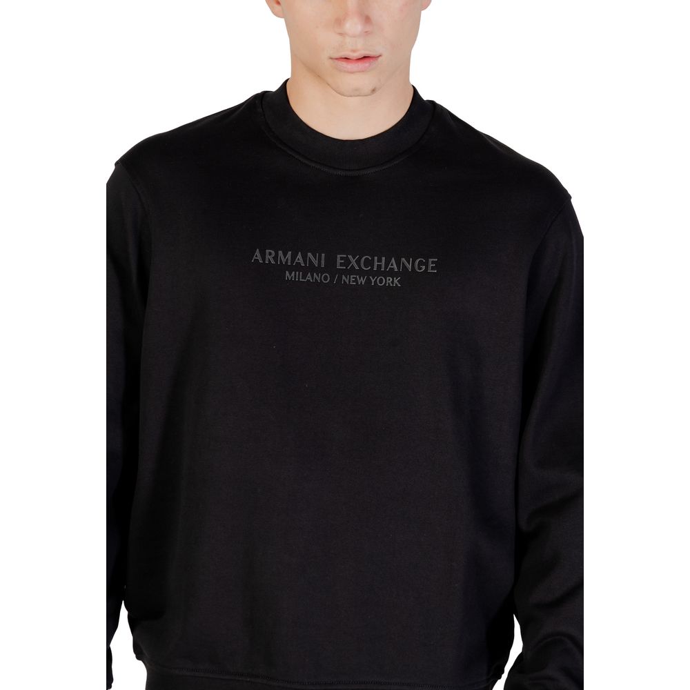 Armani Exchange Schwarzer Baumwoll-Sweatshirt