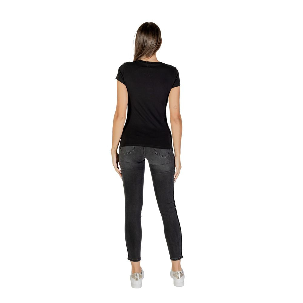 Armani Exchange Schwarzes Baumwoll-T-Shirt