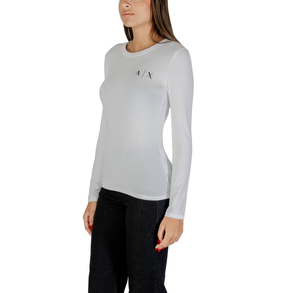 Armani Exchange Weißes Baumwoll-T-Shirt