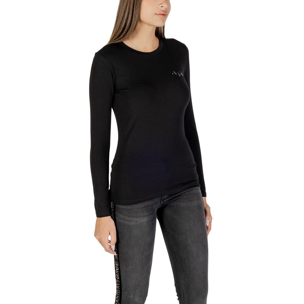 Armani Exchange Schwarzes Baumwoll-T-Shirt