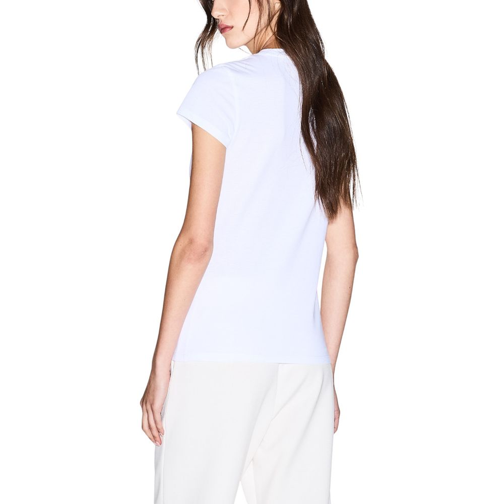 Armani Exchange Weißes Baumwoll-T-Shirt