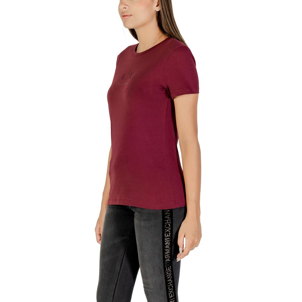 Armani Exchange Bordeaux Baumwoll-T-Shirt