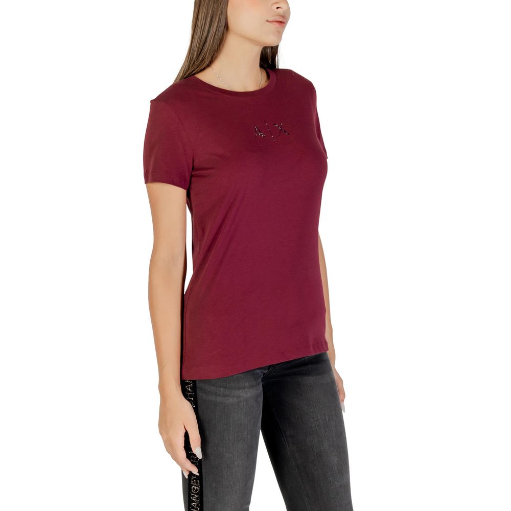 Armani Exchange Bordeaux Baumwoll-T-Shirt