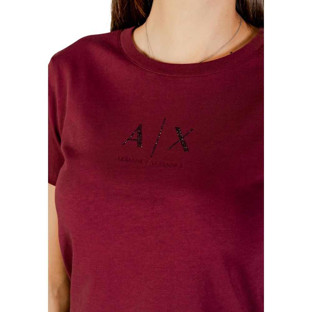 Armani Exchange Bordeaux Baumwoll-T-Shirt